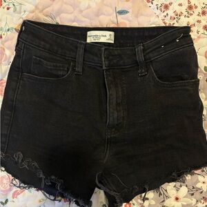 Abercrombie & Fitch Women's Black Denim Shorts